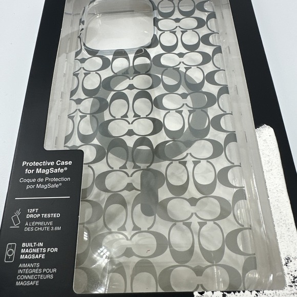 Coach iPhone 16 Pro Max MagSafe Protective Case Signature C  Black Grey Ombré‎ - Picture 2 of 3